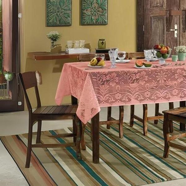 Imagem de Toalha de Mesa 6 Lugares Renda Realeza 150x210cm