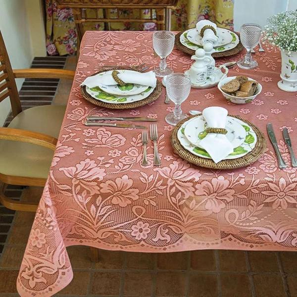 Imagem de Toalha de Mesa 6 Lugares Renda Realeza 150x210cm