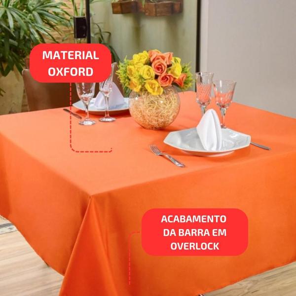 Imagem de Toalha De Mesa 6 Lugares Retangular Tecido Oxford 2,20x1,40