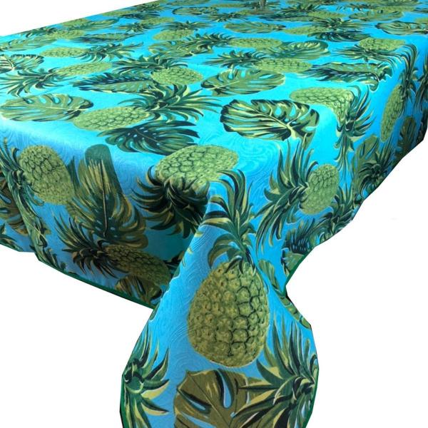 Imagem de Toalha De Mesa 6 Lugares Tecido Jacquard Estampada Com Viés