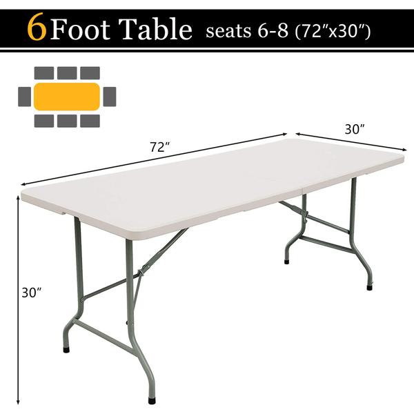 Toalha de mesa BIFENBI preta ajustada de 6 pés para mesa retangular x4 Imagem de Toalha de mesa BIFENBI preta ajustada de 6 pés para mesa retangular x4