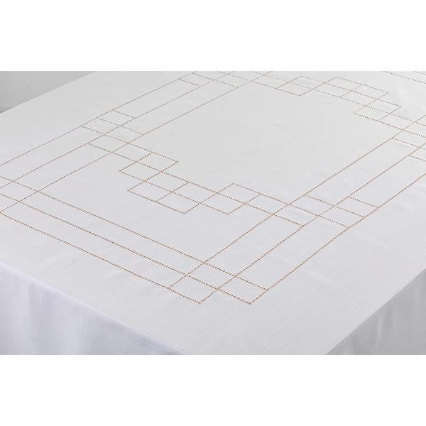 Toalha De Mesa Branca 6 Lugares Rafimex Imagem de Toalha De Mesa Branca 6 Lugares Rafimex