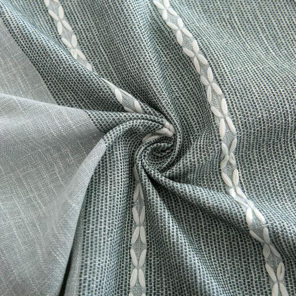 Toalha de mesa ColorBird Stitching Tassel, algodão, linho, 150 cm, cinza Imagem de Toalha de mesa ColorBird Stitching Tassel, algodão, linho, 150 cm, cinza