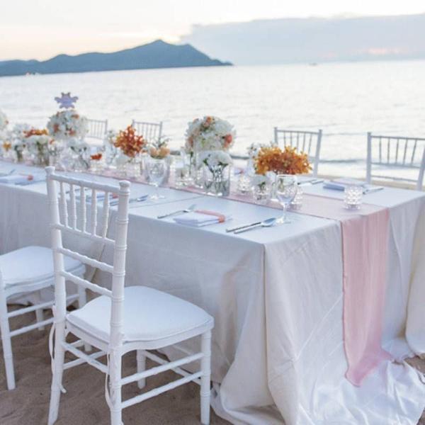 Imagem de Toalha de mesa de cetim retangular, banquete de aniversário de Natal