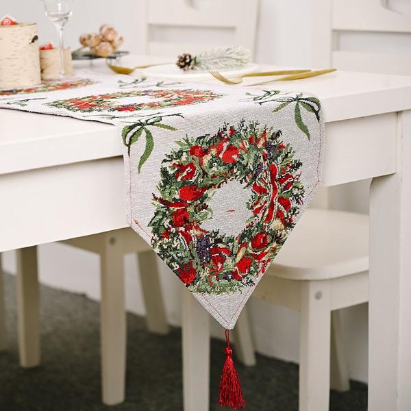 Imagem de Toalha de mesa de decoração de Natal, bandeira de mesa criativa