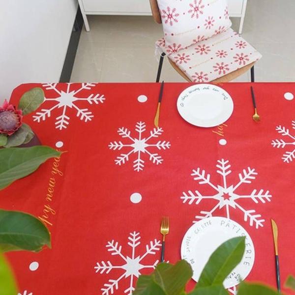 Imagem de Toalha de mesa de natal de ano novo, festa vermelha