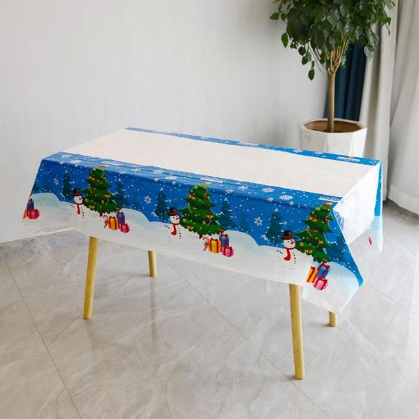 Imagem de Toalha de mesa de Natal descartável, desenho animado retangular