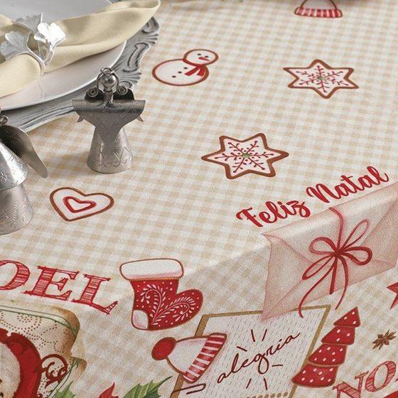 Imagem de Toalha de Mesa De Natal Karsten Receitas do Noel 6 Lugares