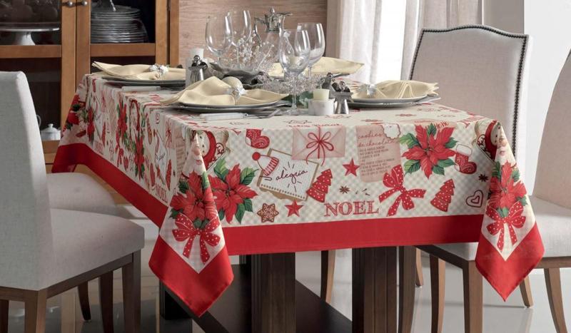 Imagem de Toalha de Mesa De Natal Karsten Receitas do Noel 6 Lugares