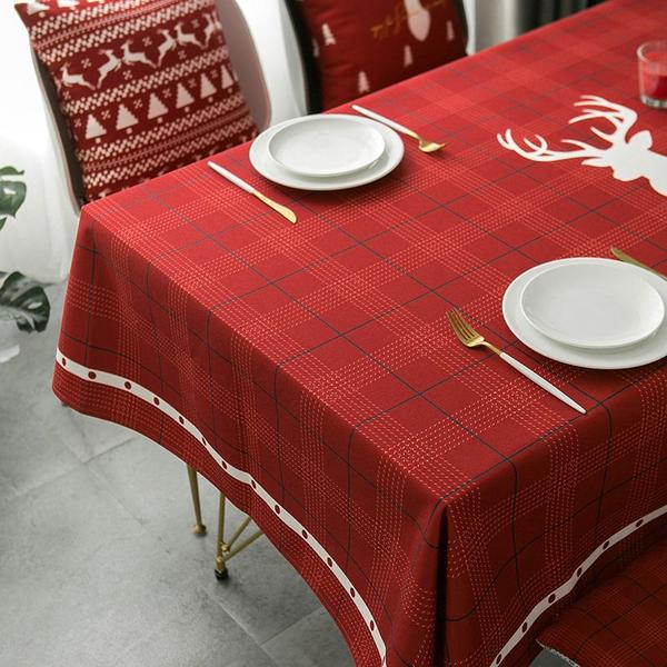 Imagem de Toalha de mesa de Natal nórdica, feriado retangular de ano novo