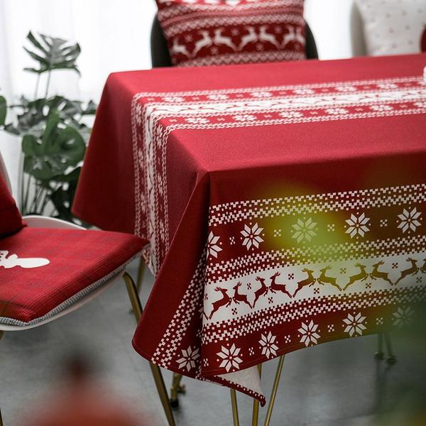 Imagem de Toalha de mesa de Natal nórdica, feriado retangular de ano novo