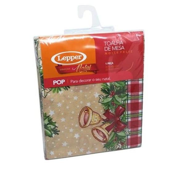 Imagem de Toalha de Mesa de Natal Pop Retangular - 8 Lugares - Estampa  Noel - 1,40x2,50m - Lepper