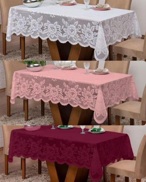 Toalha de Mesa De Renda Delicada 06 Lugares Para Sala de Jantar e Cozinha Renda Trabalhada - Bordados Casa Mamis Imagem de Toalha de Mesa De Renda Delicada 06 Lugares Para Sala de Jantar e Cozinha Renda Trabalhada