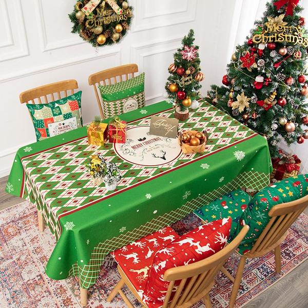 Imagem de Toalha de mesa decorativa da atmosfera nórdica, véspera de Natal