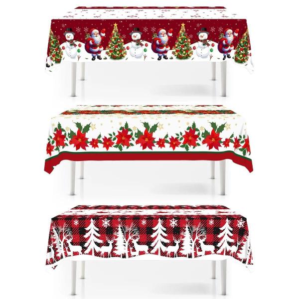 Imagem de Toalha de Mesa Descartável de Natal 2024 - Decorações para Mesa de Jantar de Ano Novo