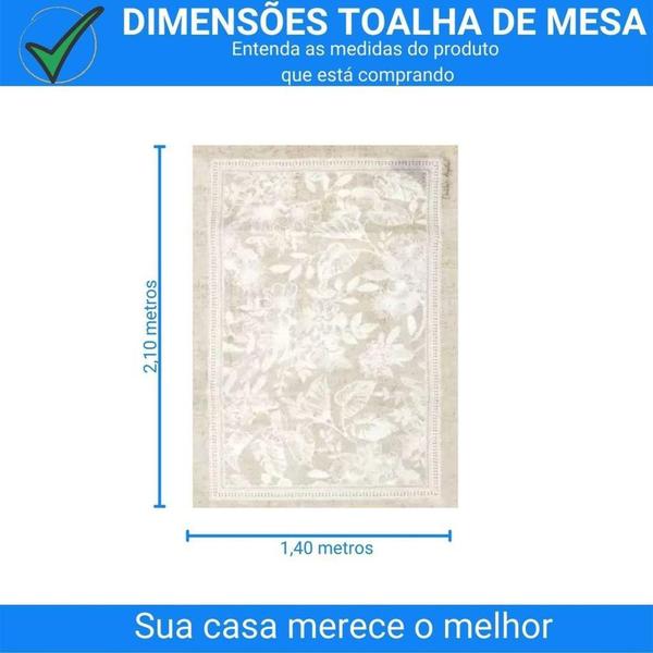 Imagem de Toalha de Mesa Dohler 140x210cm Estampas Vívidas Anti Manchas Decorativa Cozinha Sala de Jantar