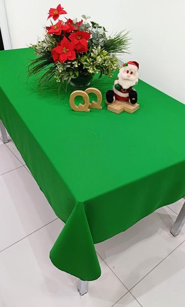 Imagem de Toalha De Mesa e Guardanapo 12Lugares Verde e Vermelho Natal