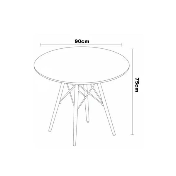 Imagem de Toalha de Mesa Eiffel Redonda Com Elástico em Volta Ajustável Malha 01 Peça Para Dia a Dia 1,00 Mt