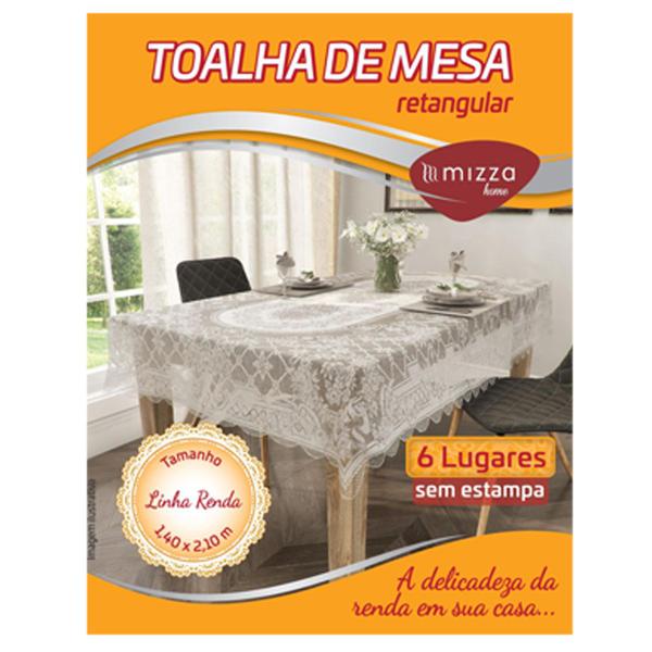 Imagem de Toalha de Mesa Em Renda Retangular 6 Lugares 1,40 x 2,10cm