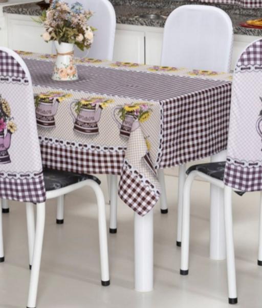 Imagem de Toalha de Mesa Grande 12 Lugares Estampas Divertidas Sala de Jantar e Cozinha Decorada 4,00x1,40