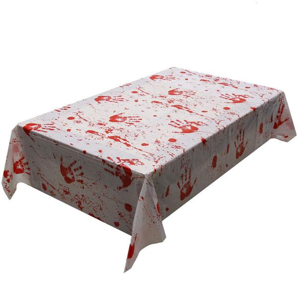 Imagem de Toalha de Mesa Halloween Sangue 1,3x2,6m Estampada 8 Lugares