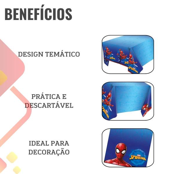 Imagem de Toalha de Mesa Homem Aranha - 1,2m x 2,2m