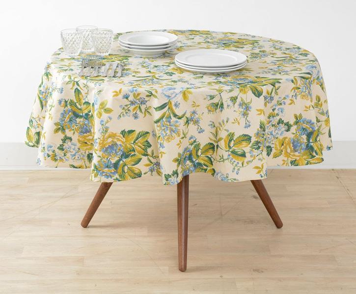Toalha de mesa impermeável redonda 180cm Capri - Dagher Imagem de Toalha de mesa impermeável redonda 180cm Capri