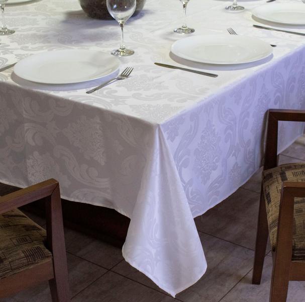 Imagem de Toalha de Mesa Jacquard Quadrada 8 Lugares Mesa Grande Jantar Decoração 2,20m x 2,20m Várias Cores