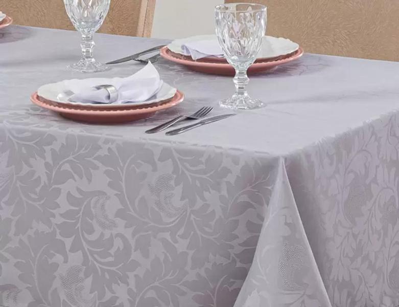 Imagem de Toalha de mesa jacquard retangular 6 lugares jacard