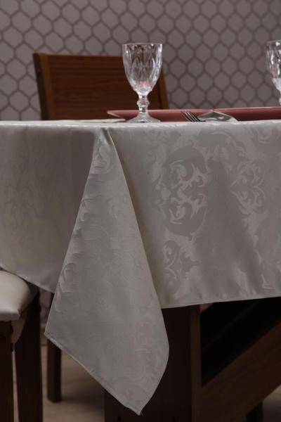 Imagem de Toalha de Mesa Jantar Jacquard Lisa -12 Lugares 3,5m x 1,4 m