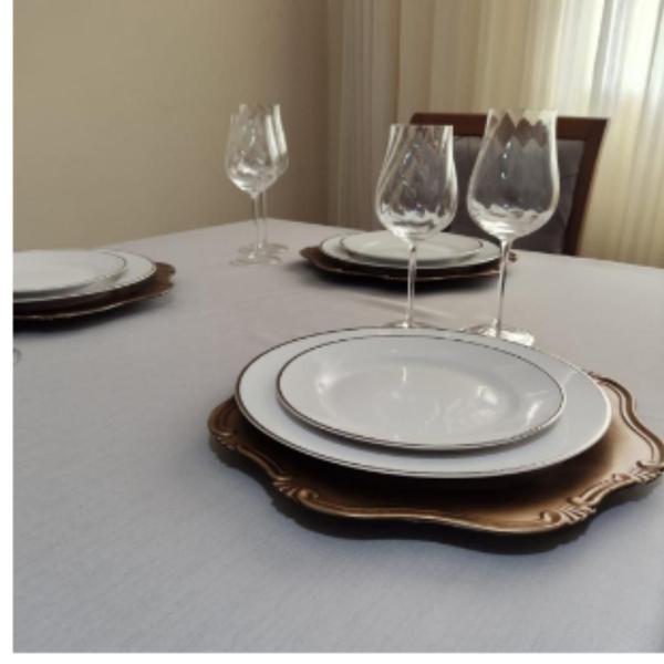 Imagem de Toalha de Mesa Jantar Rustica 10 Lugares 160x250