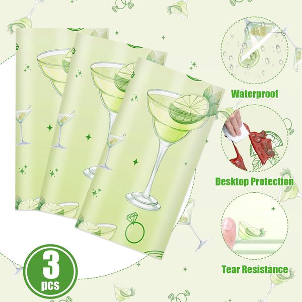 Toalha de mesa Lianxuia Martini Party Plastic 138x274cm 3 unidades Imagem de Toalha de mesa Lianxuia Martini Party Plastic 138x274cm 3 unidades