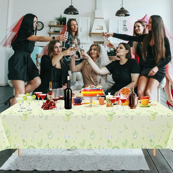 Toalha de mesa Lianxuia Martini Party Plastic 138x274cm 3 unidades Imagem de Toalha de mesa Lianxuia Martini Party Plastic 138x274cm 3 unidades