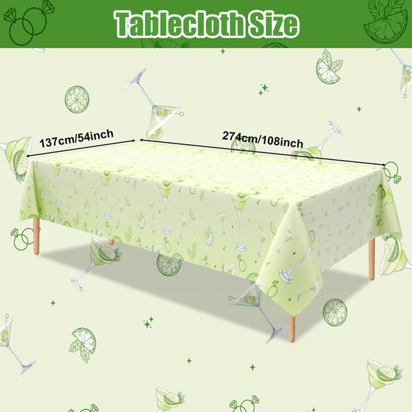 Toalha de mesa Lianxuia Martini Party Plastic 138x274cm 3 unidades Imagem de Toalha de mesa Lianxuia Martini Party Plastic 138x274cm 3 unidades