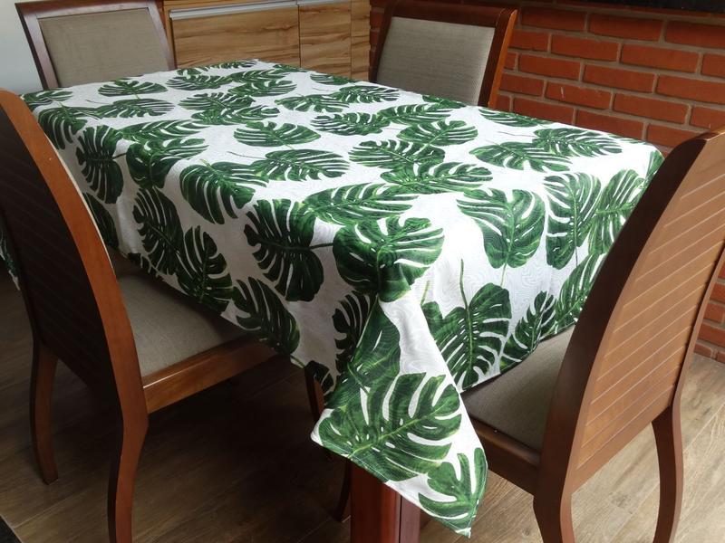 Toalha de Mesa Lindas Estampa Viva 2,80x1,50 Costela de Adão - AmoeShop Imagem de Toalha de Mesa Lindas Estampa Viva 2,80x1,50 Costela de Adão