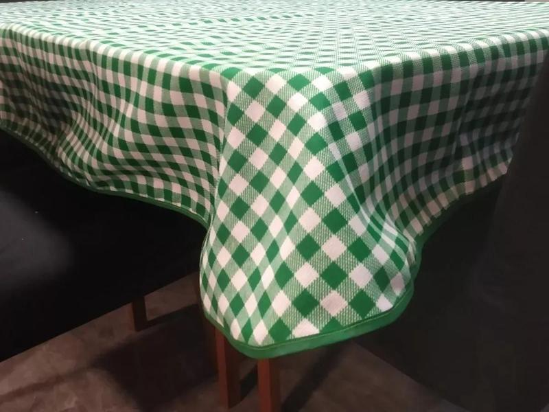 Imagem de Toalha de Mesa Lindas Estampas Vivas 0,75x0,75 Verde Xadrez