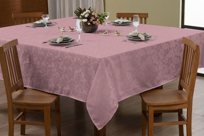 Imagem de Toalha De Mesa Lisa 1.50mx1.40m Jacquard Adamascado Luxo