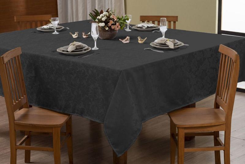 Imagem de Toalha de Mesa Lisa Jacquard Adamascado Luxo 3,00mx1,40m (10 lugares)