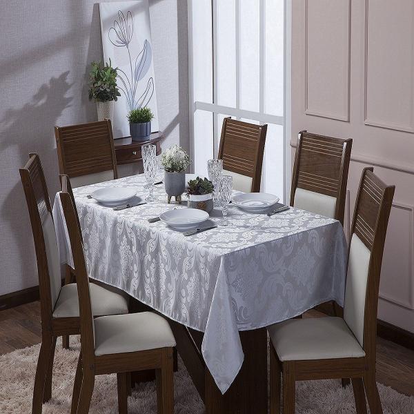 Imagem de Toalha de Mesa Luxo Tecido Jacquard  06 Lugares 1,35x2,20 Retangular