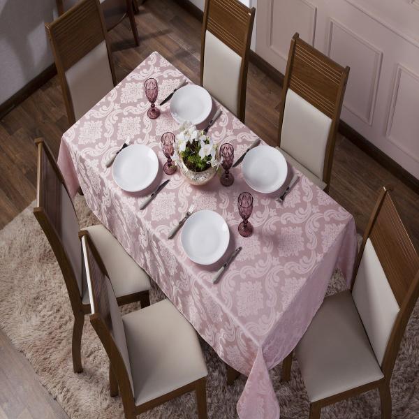 Imagem de Toalha de Mesa Luxo Tecido Jacquard  06 Lugares 1,35x2,20 Retangular