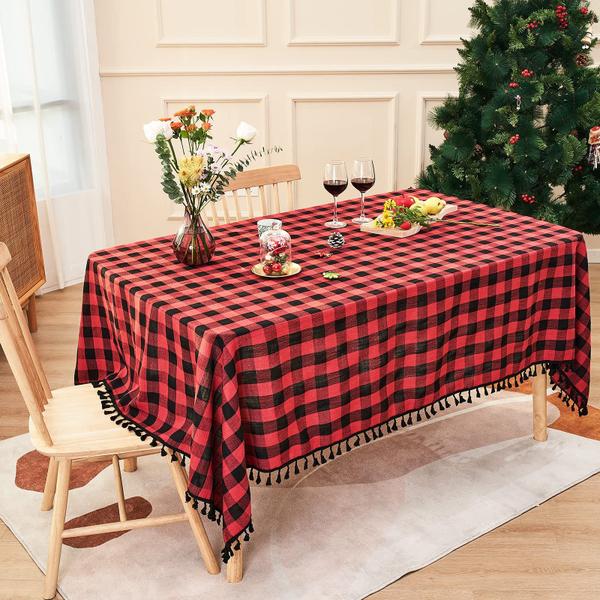 Imagem de Toalha de mesa Midsummer Breeze Buffalo Plaid 140x300cm algodão