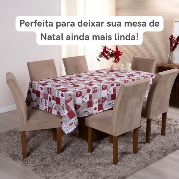 Imagem de Toalha de Mesa Natal 10 Lugares 3,00x1,40m para Mesa Posta Natalina