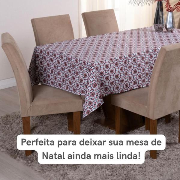 Imagem de Toalha de Mesa Natal 6 Lugares 2,00x1,40m para Mesa Posta Natalina