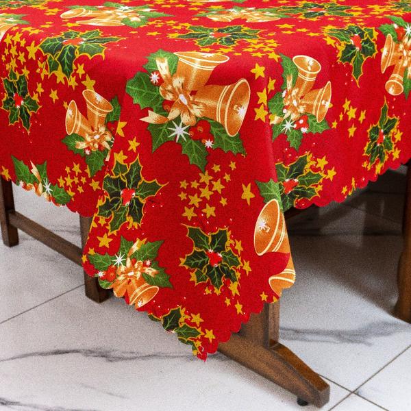 Imagem de Toalha de Mesa Natalina 4 Lugares 1,50m x 1,40m Oxford Estampado