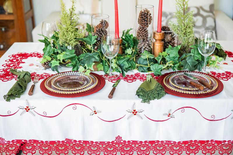 Imagem de Toalha De Mesa Natalino Branco 8 Lugares Rafimex