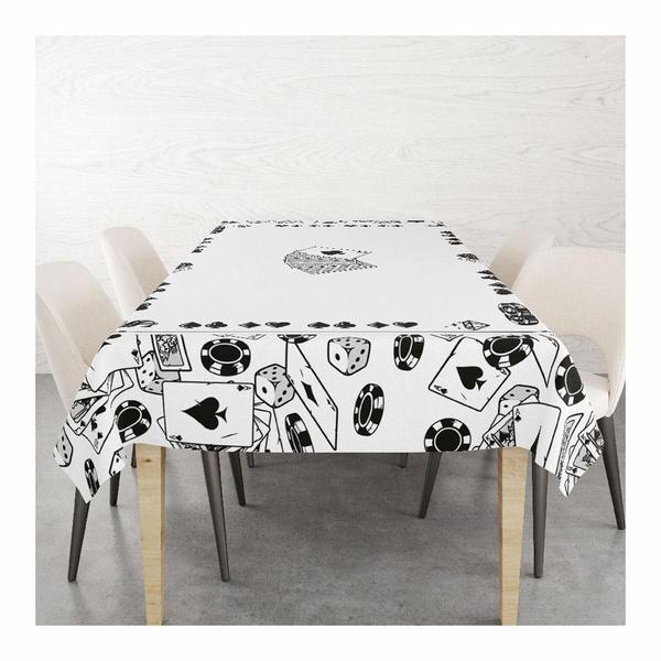 Imagem de Toalha De Mesa Oxford 6 Lugares Mesa Poker Baralho 220X140Cm