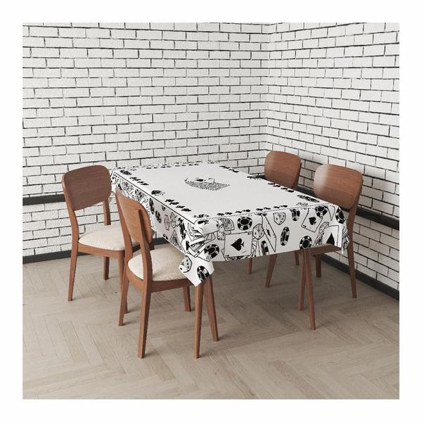 Imagem de Toalha De Mesa Oxford 6 Lugares Mesa Poker Baralho 220X140Cm