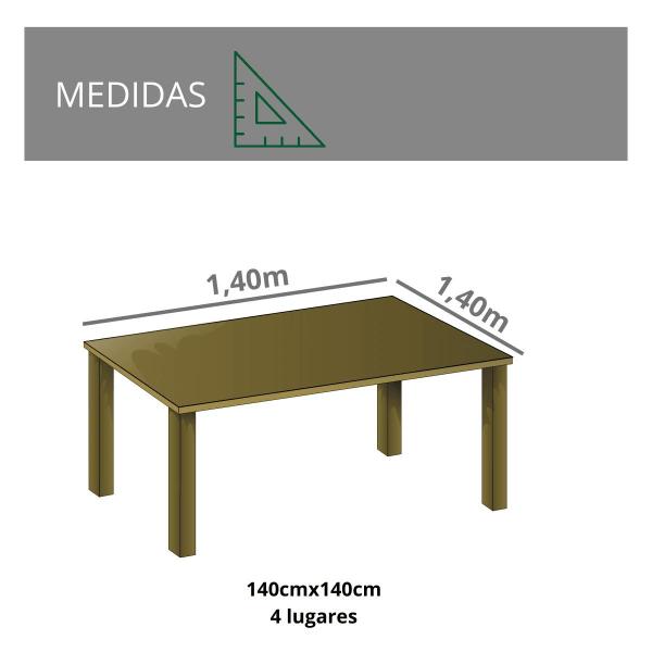 Imagem de Toalha De Mesa Plástico Impermeável Quadrada 1,40mx140m