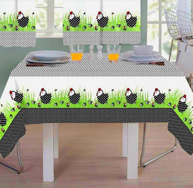 Toalha De Mesa Poliéster Casa Alegre Estampada Luxuosa Jantar 6 Cabides 2,20 x 1,45 - Sultan Imagem de Toalha De Mesa Poliéster Casa Alegre Estampada Luxuosa Jantar 6 Cabides 2,20 x 1,45