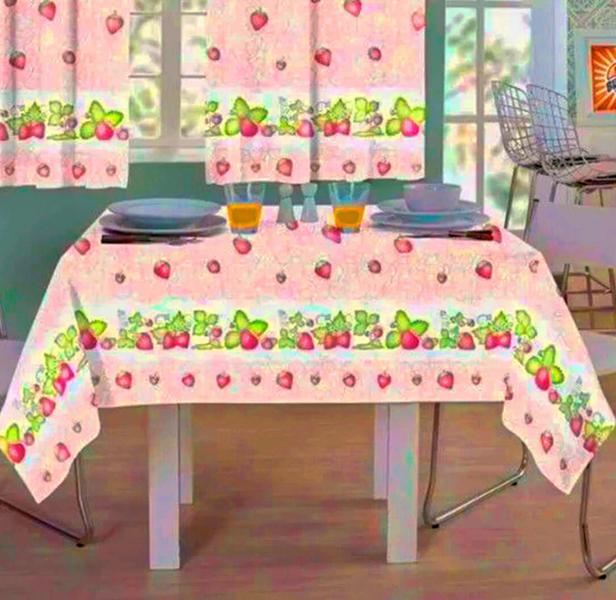 Toalha De Mesa Poliéster Casa Alegre Estampada Luxuosa Jantar 6 Cabides 2,20 x 1,45 - Sultan Imagem de Toalha De Mesa Poliéster Casa Alegre Estampada Luxuosa Jantar 6 Cabides 2,20 x 1,45
